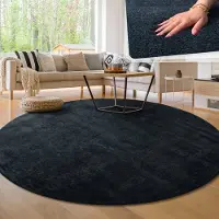 Paco Home Moderne woonkamer tapijt kortpolig wasbaar zacht uni effect bont antislip 160 cm Rund