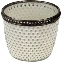 Clayre & Eef Witte Waxinelichthouder Ø 7*6 cm 6GL3329