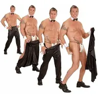 Widmann Stripper broek - heren - zwart - klittenband sluiting - Carnaval - vrijgezellenfeest - chippendales XL