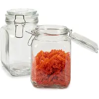 Vivalto Weckpot/inmaakpot - 2x - Caja - 1.2 L - glas - met beugelsluiting - luchtdicht - 11 x 17 cm