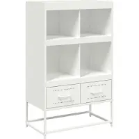 vidaXL Hoge kast 68x39x111,5 cm staal wit