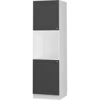 Vicco Fame-Line Ovenombouwkast – 60 cm open Anthrazit-Gold Landhaus