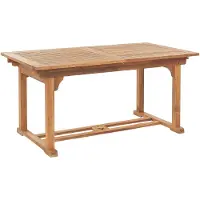 Beliani Tuintafel Hartholz bruin - Hout - 160cm