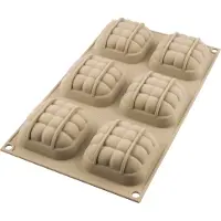 Silikomart 3Design Mini Eleganza bakvorm 7 x 7 cm silicone grijs