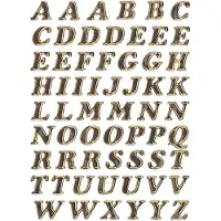 Herma Letters 8 mm A-Z folie goud glitter 1 vel - 10 stuks