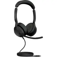 Jabra Evolve2 50 mono Bluetooth headset 4 microfoons, USB-A-aansluiting, MS Teams gecertificeerd, actieve ruisonderdrukking