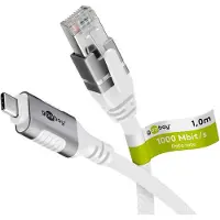 Goobay USB-C naar RJ45 LAN kabel | USB3.0 | CAT6 | wit | 1 meter