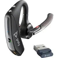 Poly Voyager 5200 – In Ear headset – Bluetooth – Mono – Zwart – Volumeregeling, Microfoon uitschakelbaar (mute), Bestand tegen