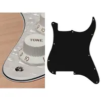 Boston ST-400-PWW pickguard, Stallion, no holes (only screw holes), 4 ply, pearl white webbing
