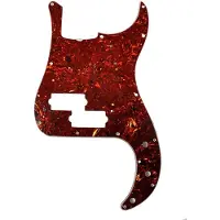 Fender 992021000 pickguard ‘62 Precision Bass, 13 screw holes, 4-ply, with truss rod notch, tortoise shell