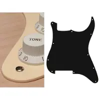Boston ST-100-C pickguard, Stallion, no holes (only screw holes), 1 ply, cream