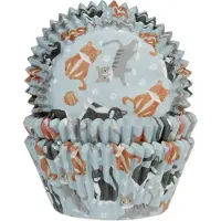 House of Marie Cupcake Vormpjes - Katten - pk/50 - Baking Cups voor Muffins en Cupcakes