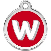 Red Dingo Hondenpenning 20 mm letter W