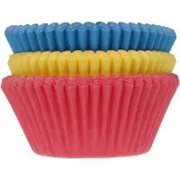House of Marie Cupcake Vormpjes - Assorti Primair - pk/75 - Baking Cups voor Muffins en Cupcakes