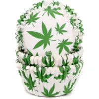 House of Marie Cupcake Vormpjes - Marihuana - pk/50 - Baking Cups voor Muffins en Cupcakes