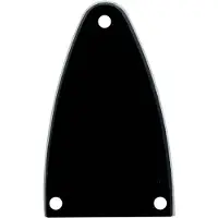 Boston LRC-26-B truss rod cover, black, 2 ply, black - white