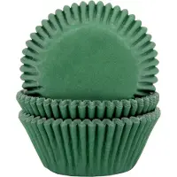 House of Marie Cupcake Vormpjes - Donkergroen - pk/50 - Baking Cups voor Muffins en Cupcakes