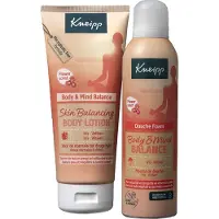 Kneipp Geschenktasje met Douche foam 200ml en Body lotion 200ml- Body&mind