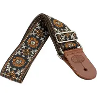 Gaucho Gitaarband - GST-1180-2 - Jacquard weefsel - 2 inch - Bruin/Goud