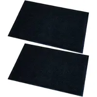 Wicotex 2x stuks deurmatten/droogloopmatten Memphis zwart 80 x 120 cm - Deurmatten