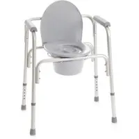 MORETTI commode toiletstoel / douchestoel - met opklapbare armleuningen