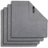 Kook Servet Gemeleerd Grijs (set van 4)-40 x 40 cm