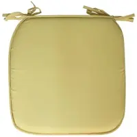 Gerimport Stoelkussen - binnen/buiten - geel - 39x3 cm - polyester - tuinstoelkussens