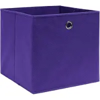 vidaXL Opbergboxen 10 st 28x28x28 cm nonwoven stof paars
