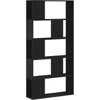 vidaXL Boekenkast 5-laags 80,5x23,5x162,5 cm bewerkt hout zwart