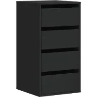 vidaXL Ladekast 40x41x76 cm bewerkt hout zwart