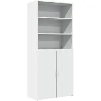 vidaXL Hoge kast 80x42,5x185 cm bewerkt hout wit