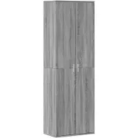 vidaXL Hoge kast 60x35x180 cm bewerkt hout grijs sonoma eikenkleurig