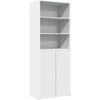 vidaXL Hoge kast 70x42,5x185 cm bewerkt hout wit