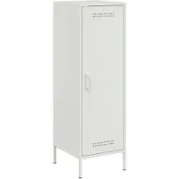 vidaXL Hoge kast 36x39x113 cm staal wit