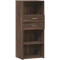vidaXL Hoge kast 50x42,5x124 cm bewerkt hout bruin eikenkleurig