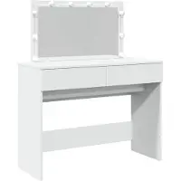 vidaXL Kaptafel met LED-verlichting 100x40x120 cm wit