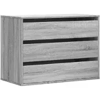 vidaXL Ladekast 80x41x58 cm bewerkt hout grijs sonoma eikenkleurig