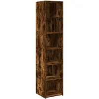 vidaXL Hoge kast 40x41x185 cm bewerkt hout gerookt eikenkleurig