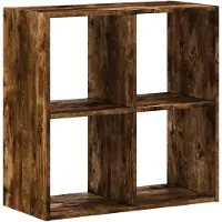 vidaXL Boekenkast 68,5x32x68,5 cm bewerkt hout gerookt eikenkleurig
