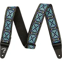 Fender 990638025 2 gitaarband, Pasadena geweven, blauwe sneeuwvlok
