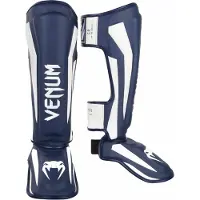 Venum Elite Kickboks Scheenbeschermers Navy Blauw Wit - XL