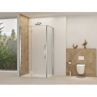 Van Rijn Products ST07350CH Douchecabine Zij-instap 120x100cm - Helder Glas - Chroom - Veiligheidsglas - Douche, Douchecabines