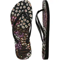 Havaianas Slipper Havaianas Women Slim Animals Black/Pink Lemonade-Schoenmaat 35 - 36