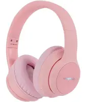 IMoshion Draadloze Kinderkoptelefoon LED Light - Decibelbegrenzer - Met AUX kabel - Roze