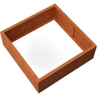 Geroba Artesa Rechthoekige plantenbak cortenstaal L120 x B120 x H40 cm zonder bodem