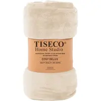 Tiseco Home Studio - Deken COSY DELUX - microflannel - 280 g/m² - 180x220 cm - Ivoor