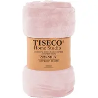 Tiseco Home Studio - Deken COSY DELUX - microflannel - 280 g/m² - 130x160 cm - Roze