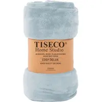 Tiseco Home Studio - Deken COSY DELUX - microflannel - 280 g/m² - 180x220 cm - Silver blue