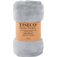 Tiseco Home Studio - Deken COSY DELUX - microflannel - 280 g/m² - 130x160 cm - Radiant grey