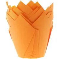 House of Marie Muffin Bakvormen - Muffin Vormpjes Papier - Tulp Oranje - pk/36